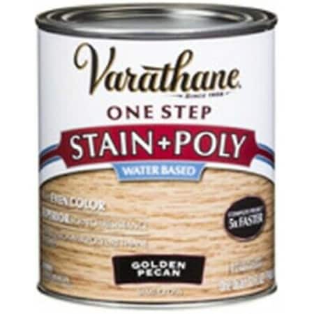 Varathane 1 qt. One Step Semi Gloss Golden Pecan Polyurethane Water-Based Stain VA308729